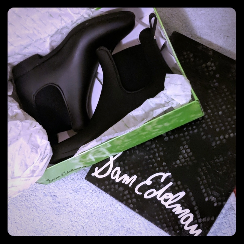 Sam Edelman Tinsley black matte ankle boots (10)